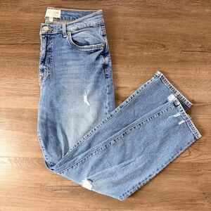 Current/Elliott Mid Wash Blue Jeans with Light Distressing Sz 26